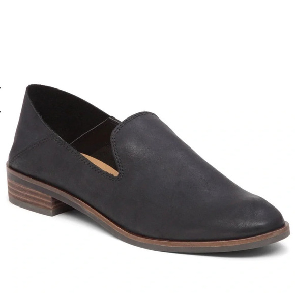 Lucky Brand Cahill Convertible Mule Flat Navy Leather Shoe​​​ - Picture 1 of 9